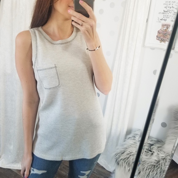 Dressy Waffle Tank w/Zipper Back Chic Spring Tanks Women’s Tops - Picture 6 of 10